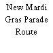New Mardi Gras Parade Route
