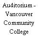 Auditorium - Vancouver Community College (Broadway)