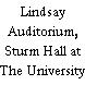 Lindsay Auditorium in Sturm Hall at The University of Denver