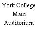 York College Main Auditorium