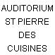 AUDITORIUM ST PIERRE DES CUISINES