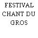 FESTIVAL CHANT DU GROS