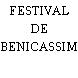 FESTIVAL DE BENICASSIM