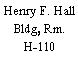 Henry F. Hall Bldg, Rm. H-110
