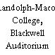 Randolph-Macon College, Blackwell Auditorium