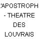 L'APOSTROPHE - THEATRE DES LOUVRAIS