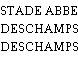 STADE ABBE DESCHAMPS
