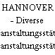HANNOVER - Diverse Veranstaltungsstätten