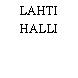 LAHTI HALLI