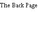 The Back Page