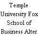 Temple University Fox School of Business Alter Hall