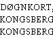 DØGNKORT, KONGSBERG
