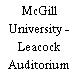 McGill University - Leacock Auditorium