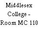 Middlesex College - Room MC 110