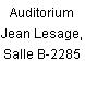Auditorium Jean Lesage, Salle B-2285