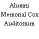 Alumni Memorial Cox Auditorium