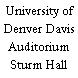 University of Denver Davis Auditorium Sturm Hall