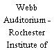 Webb Auditorium - Rochester Institute of Technology