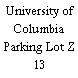 University of Columbia Parking Lot Z 13