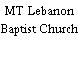 MT Lebanon Baptist Church