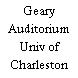 Geary Auditorium Univ of Charleston